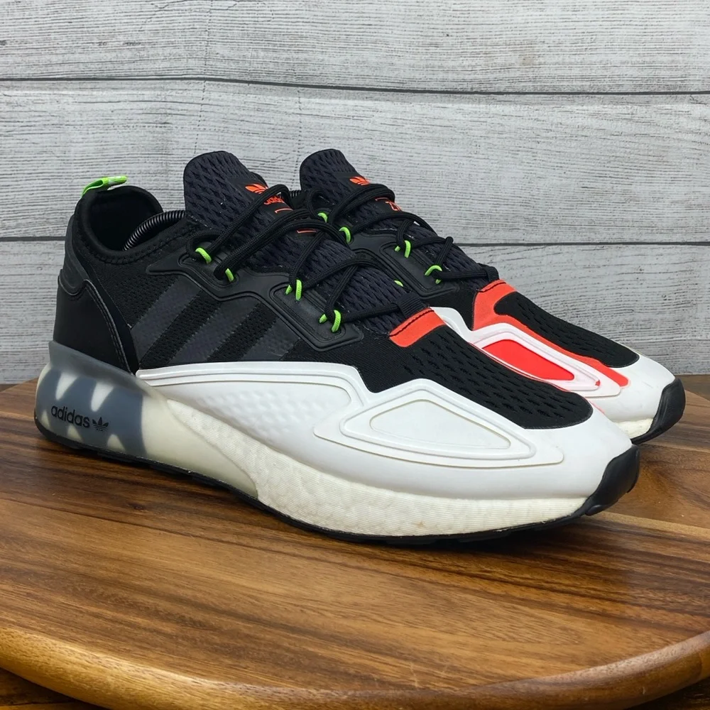 Adidas ZX 2K Boost Black White Sneaker H02743 Men’s Shoe Size 12